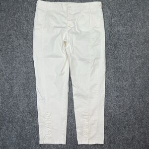 Sundance Pants Womens Size 14 White Gillian Exposed Buttons